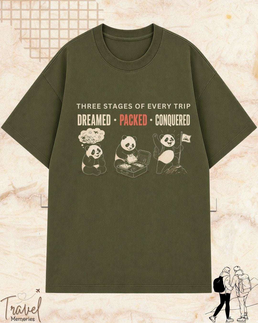 Three Stages of Every Trip Series 2 Travel Cotton Tshirt Swiftsoul 
