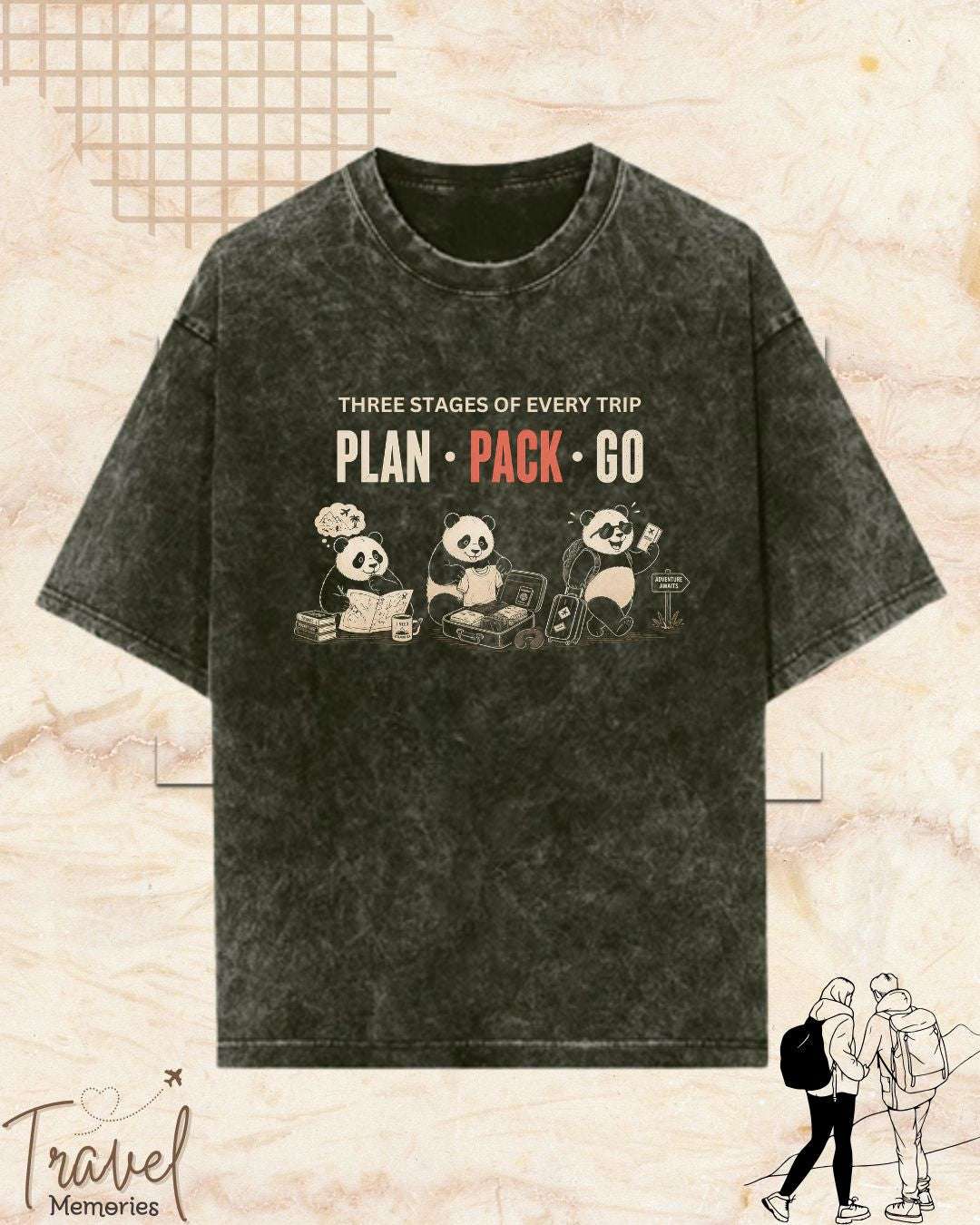 Three Stages of Every Trip Series 2 Travel Cotton Tshirt Swiftsoul 