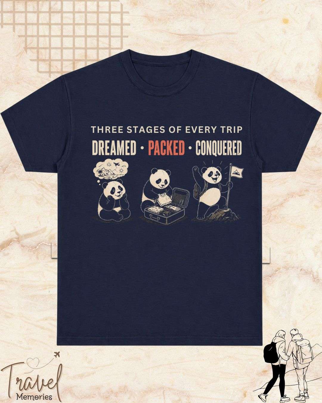 Three Stages of Every Trip Series 2 Travel Cotton Tshirt Swiftsoul 