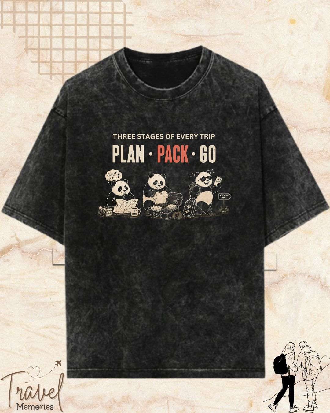 Three Stages of Every Trip Series 2 Travel Cotton Tshirt