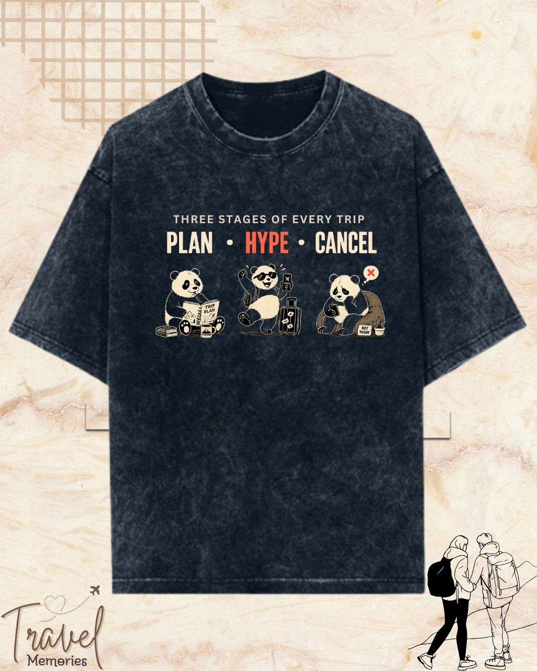 Three Stages of Every Trip Series 2 Travel Cotton Tshirt Swiftsoul 