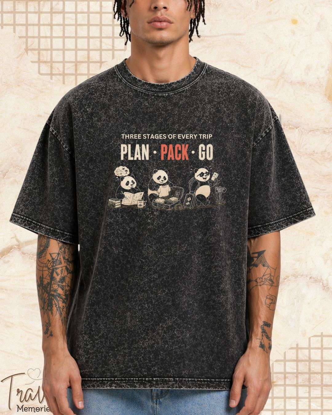 Three Stages of Every Trip Series 2 Travel Cotton Tshirt Swiftsoul 