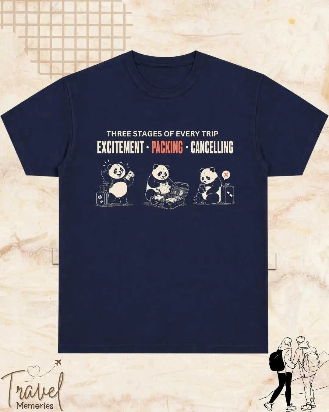 Three Stages of Every Trip Travel Cotton Tshirt Part 2 Swiftsoul