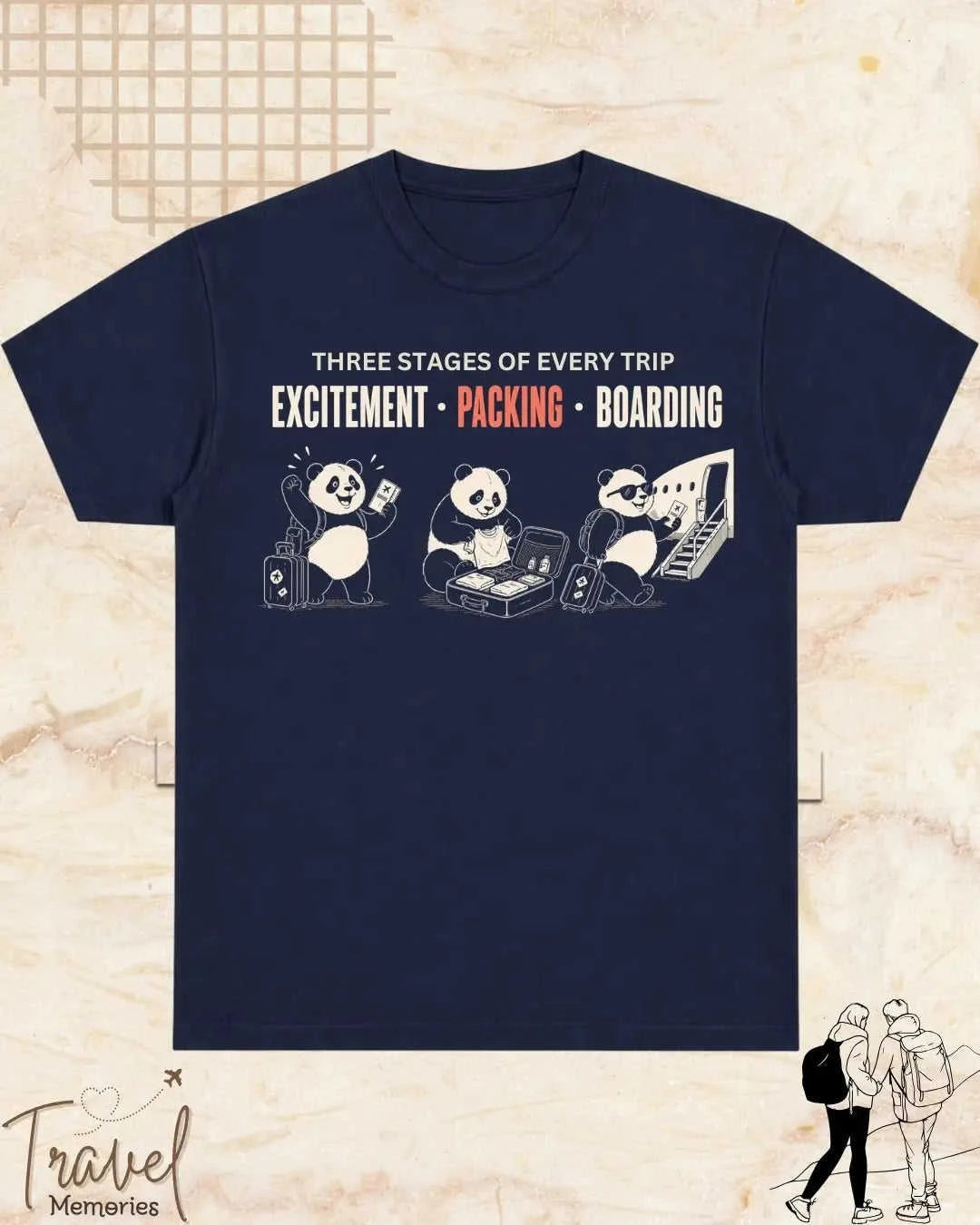 Three Stages of Every Trip Travel Cotton Tshirt Part 2 Swiftsoul