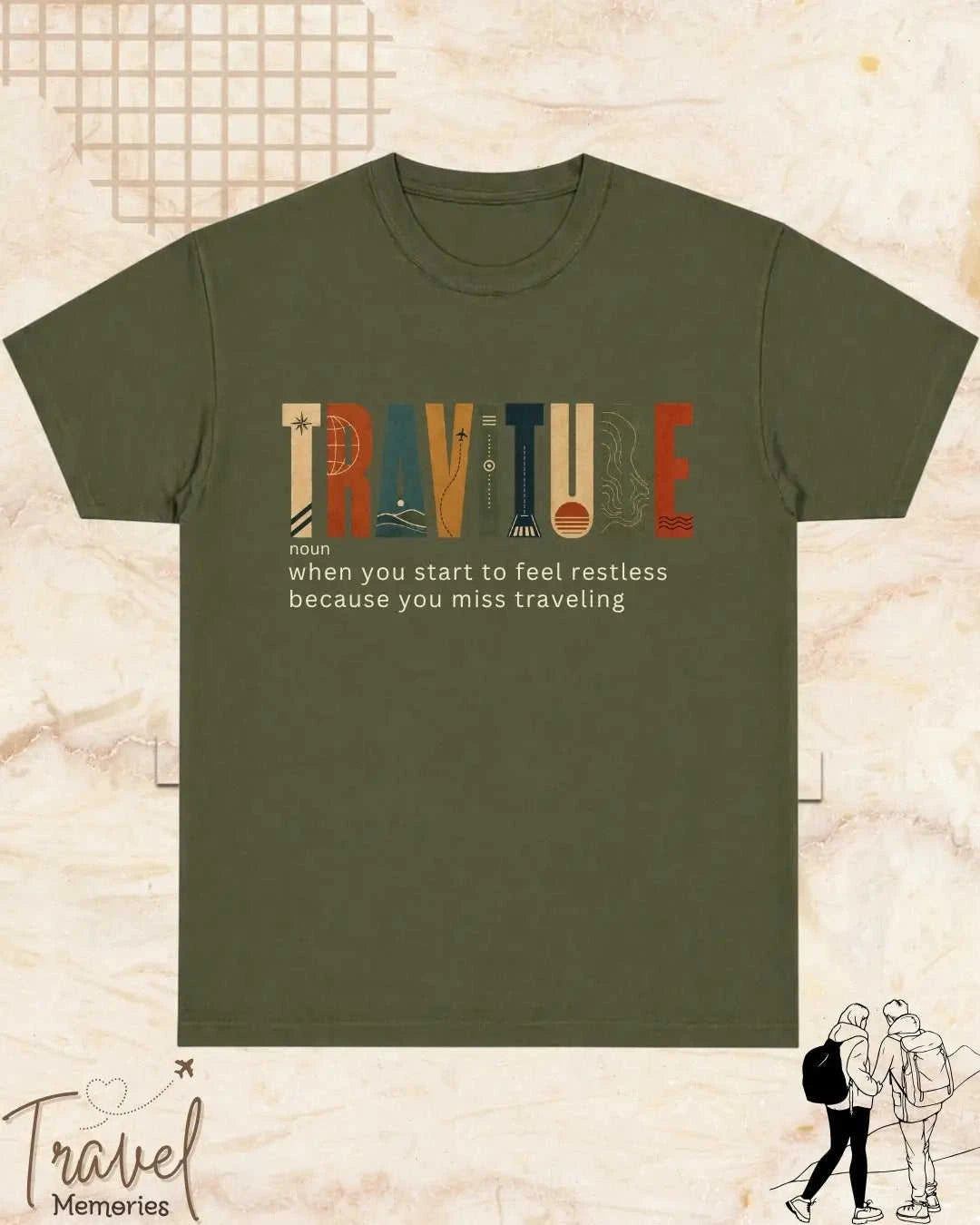 Travel Dictionary Cotton Tshirt Swiftsoul