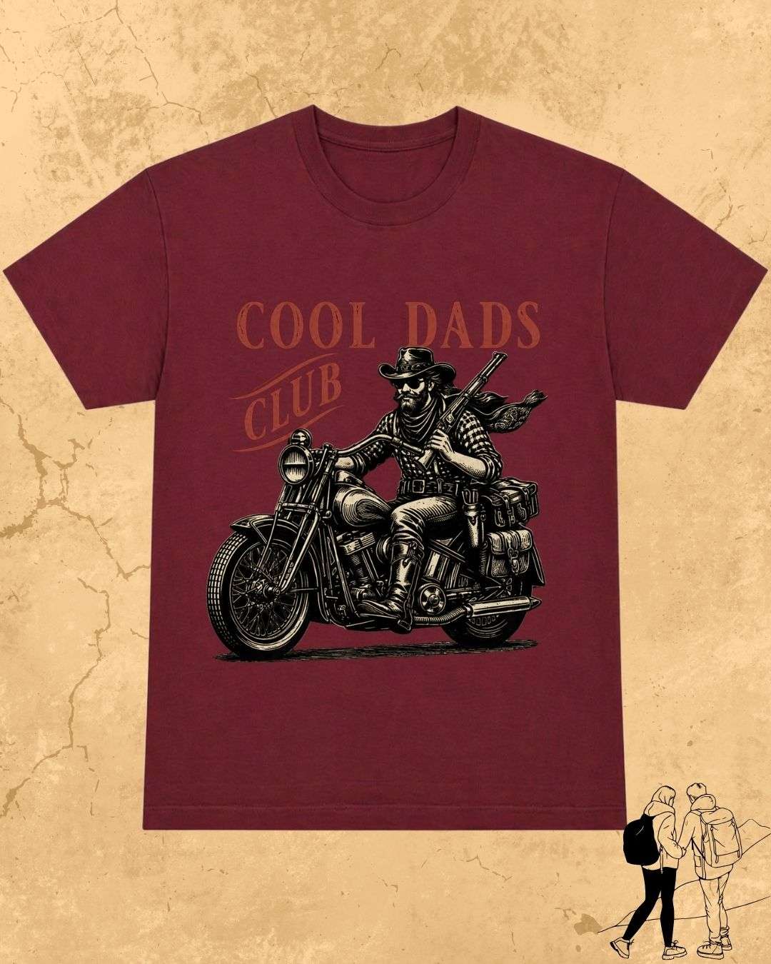 Vintage Cool Dad's Motorcycle Cotton Tshirt Billien LLC 