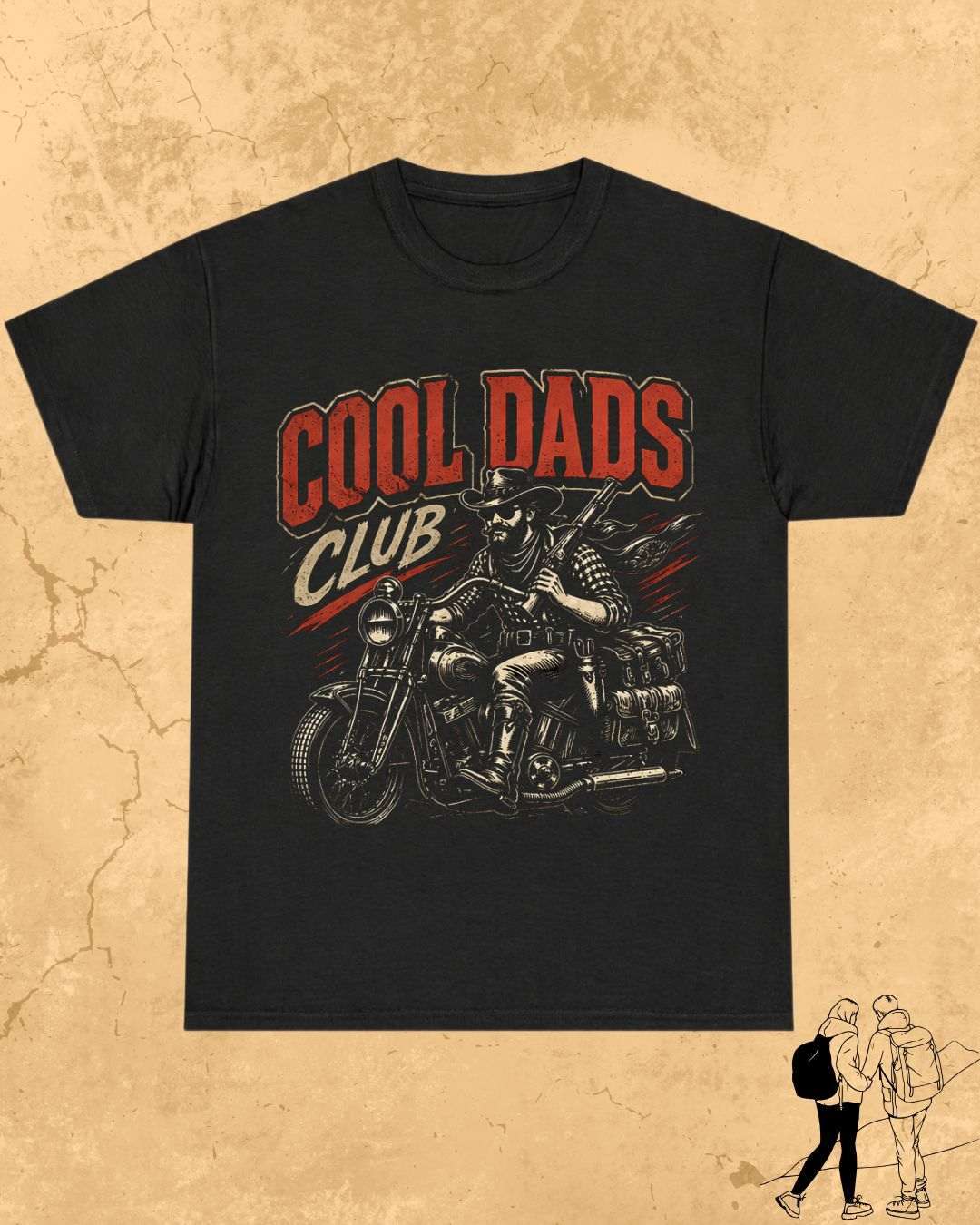 Vintage Cool Dad's Motorcycle Cotton Tshirt