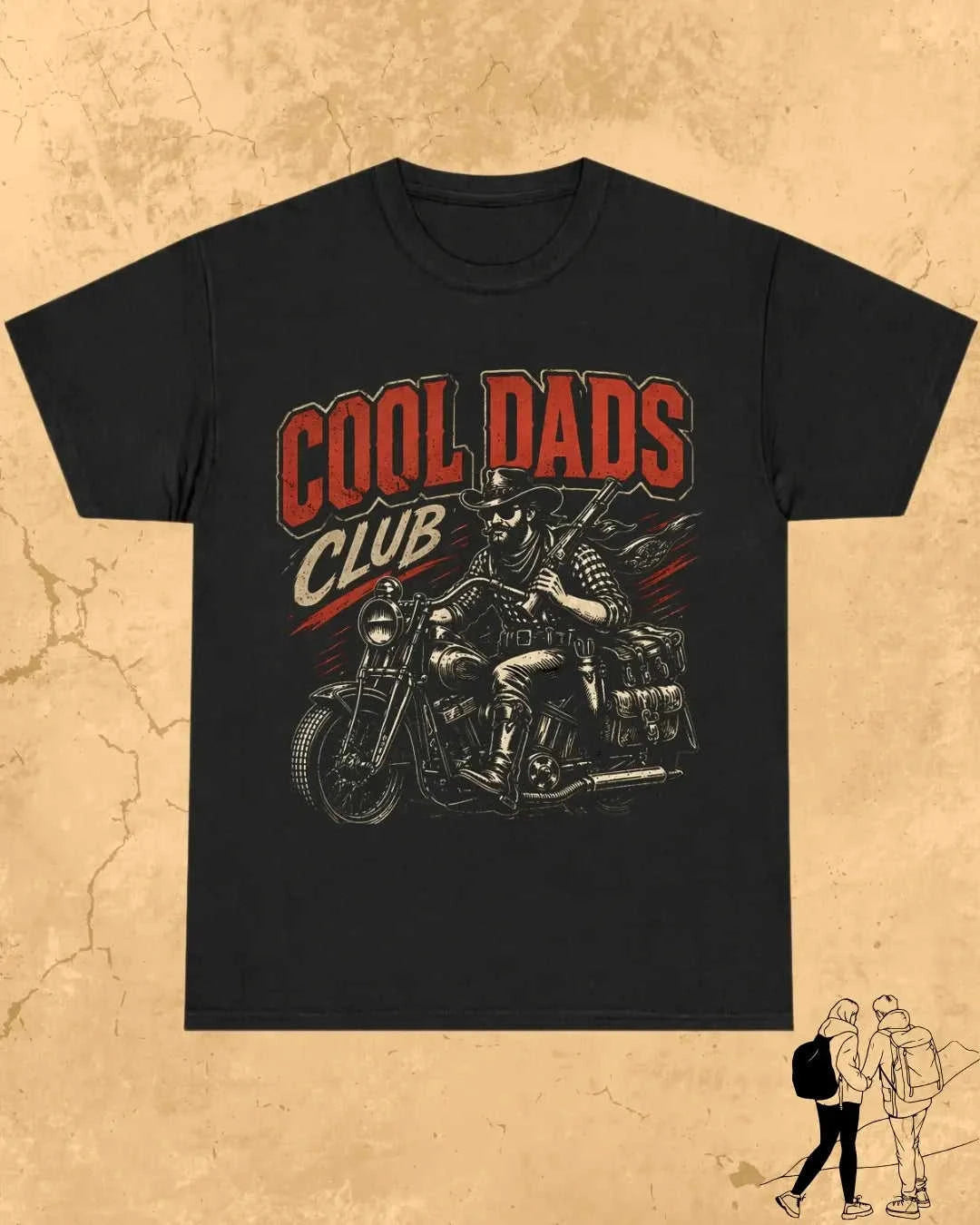 Vintage Cool Dad's Motorcycle Cotton Tshirt Swiftsoul