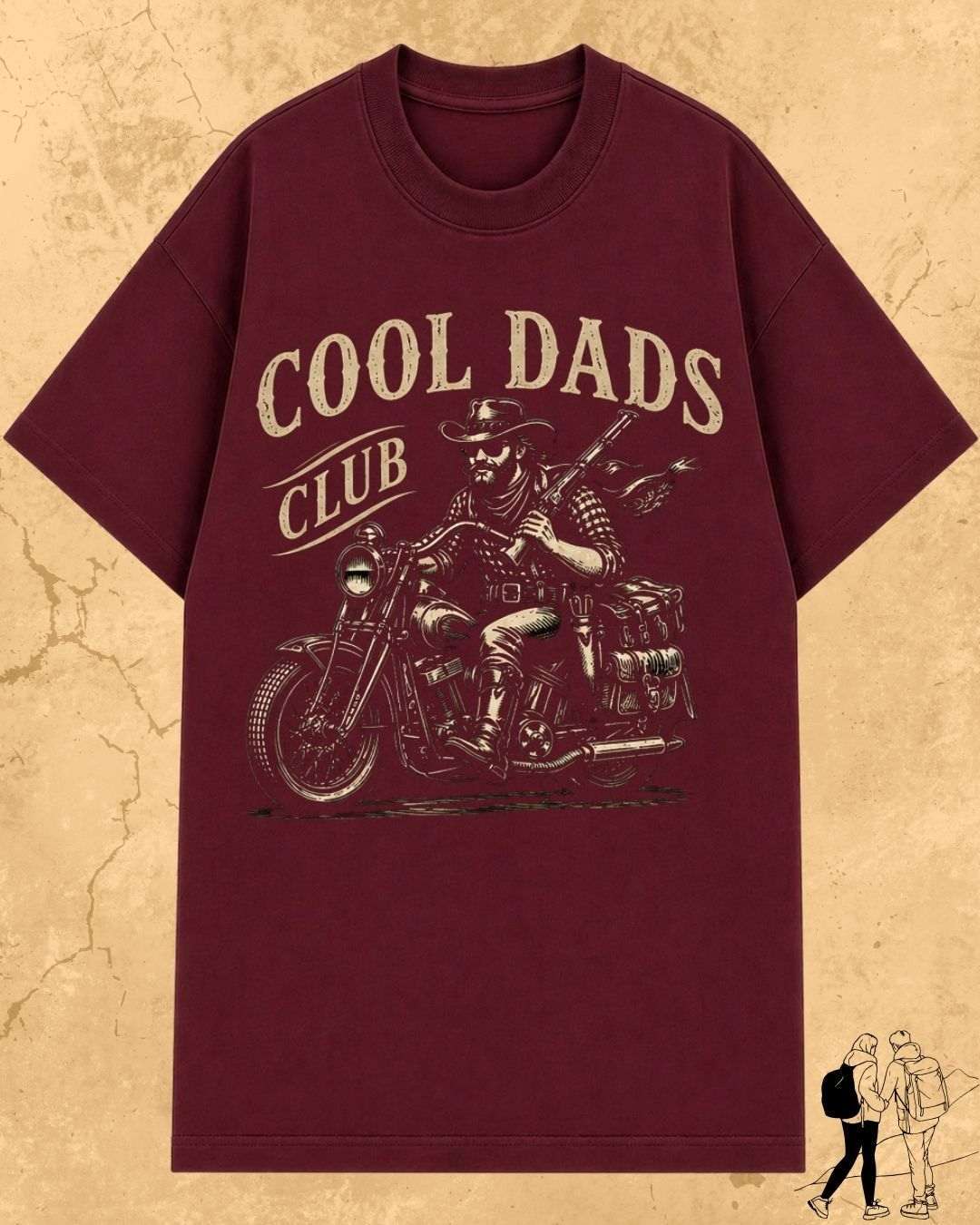 Vintage Cool Dad's Motorcycle Cotton Tshirt