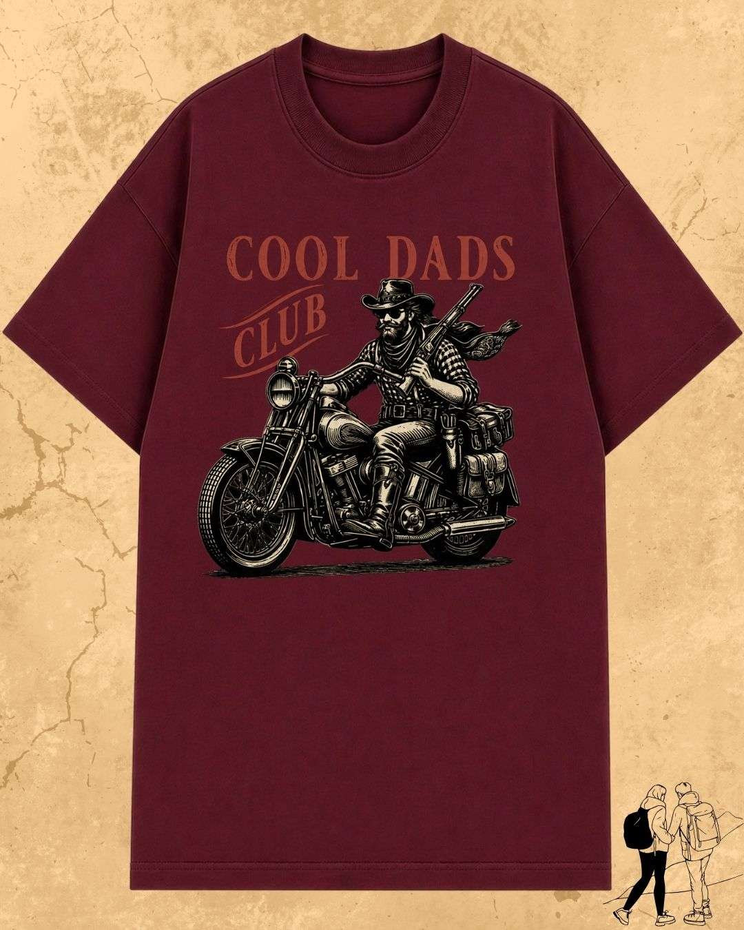 Vintage Cool Dad's Motorcycle Cotton Tshirt Swiftsoul 