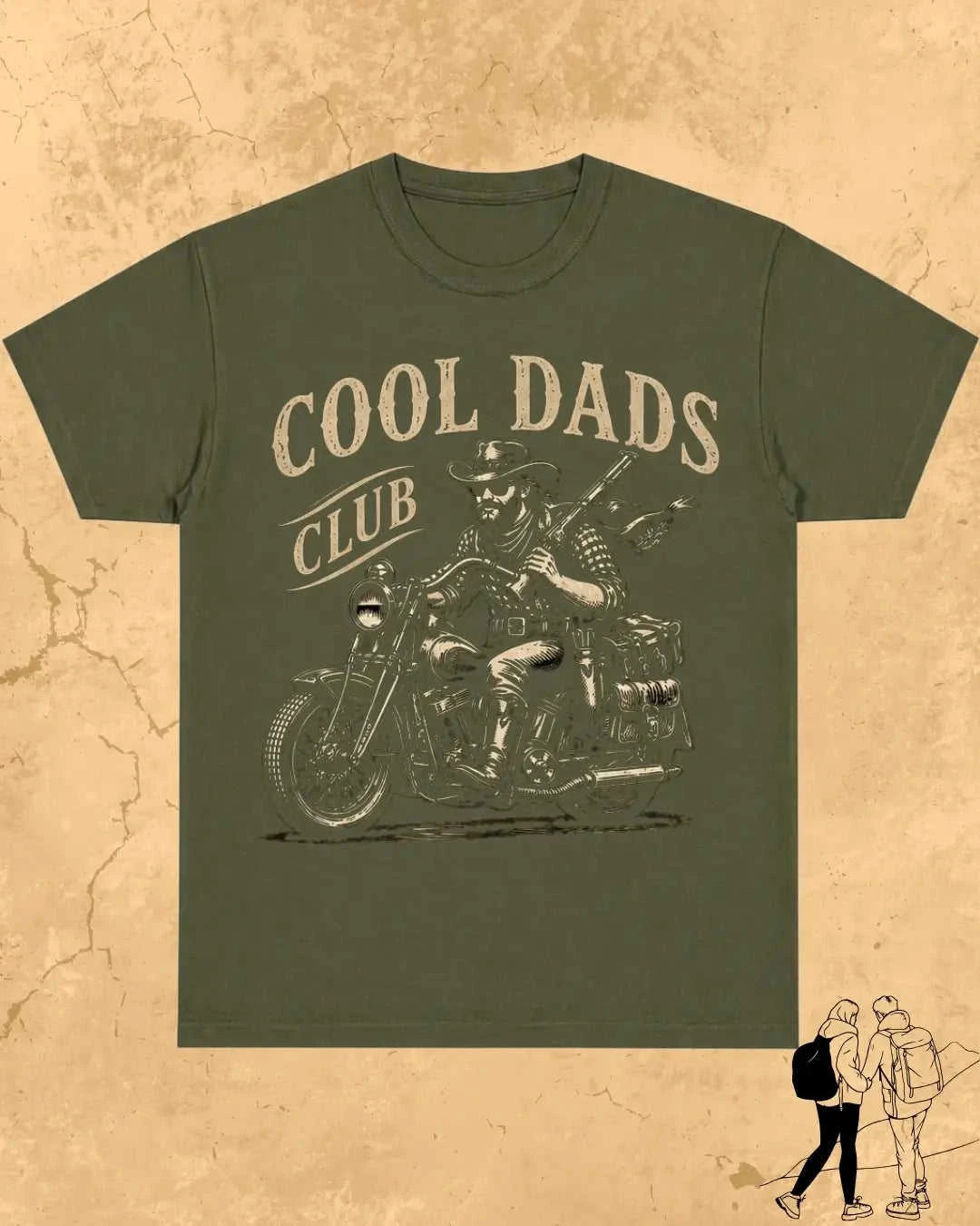 Vintage Cool Dad's Motorcycle Cotton Tshirt Swiftsoul