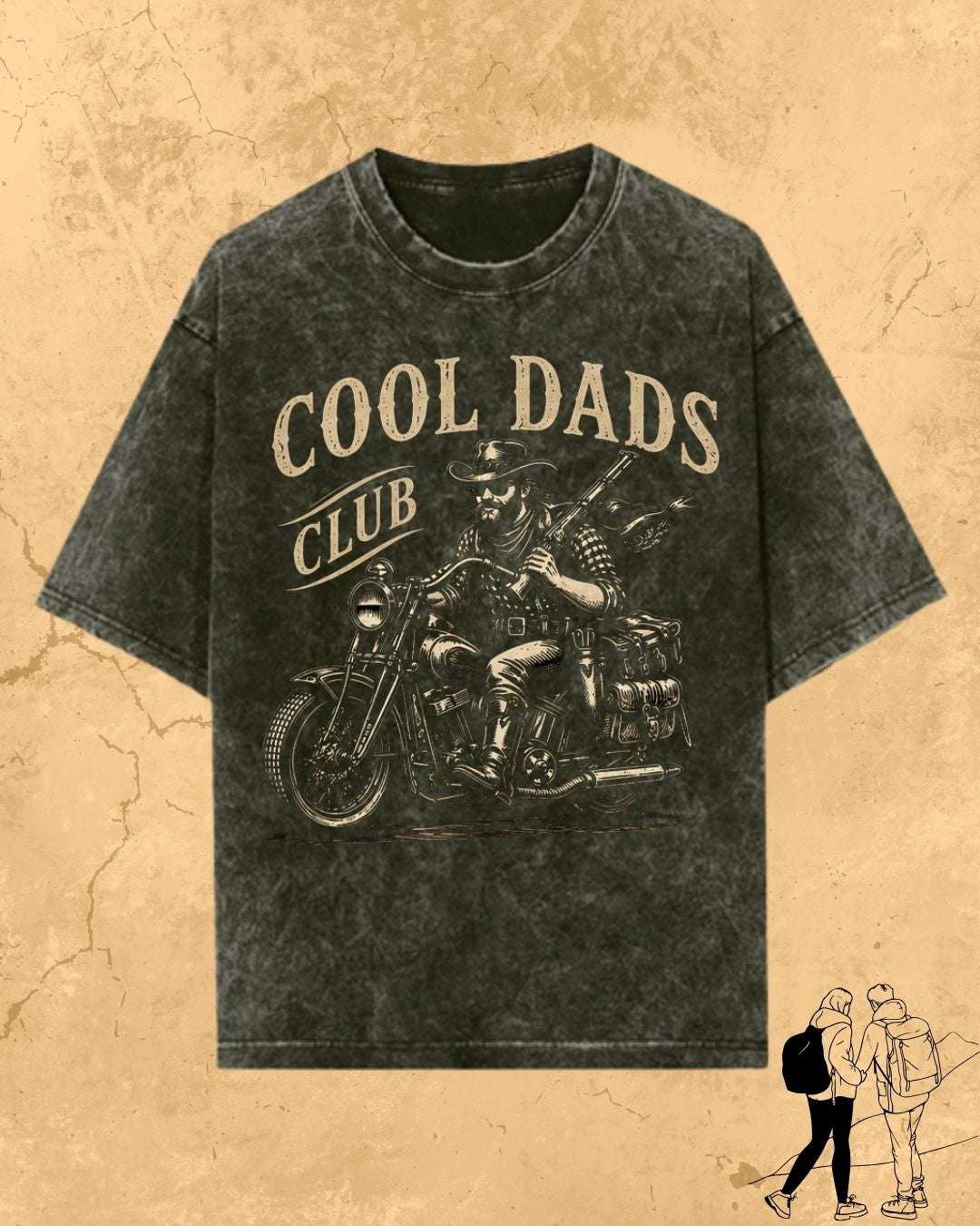 Vintage Cool Dad's Motorcycle Cotton Tshirt Swiftsoul 