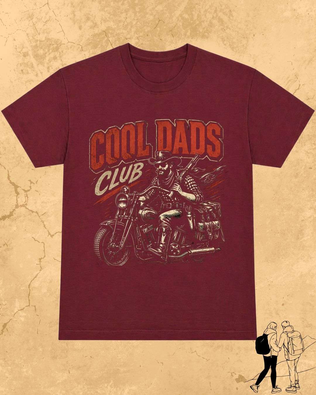 Vintage Cool Dad's Motorcycle Cotton Tshirt Swiftsoul 