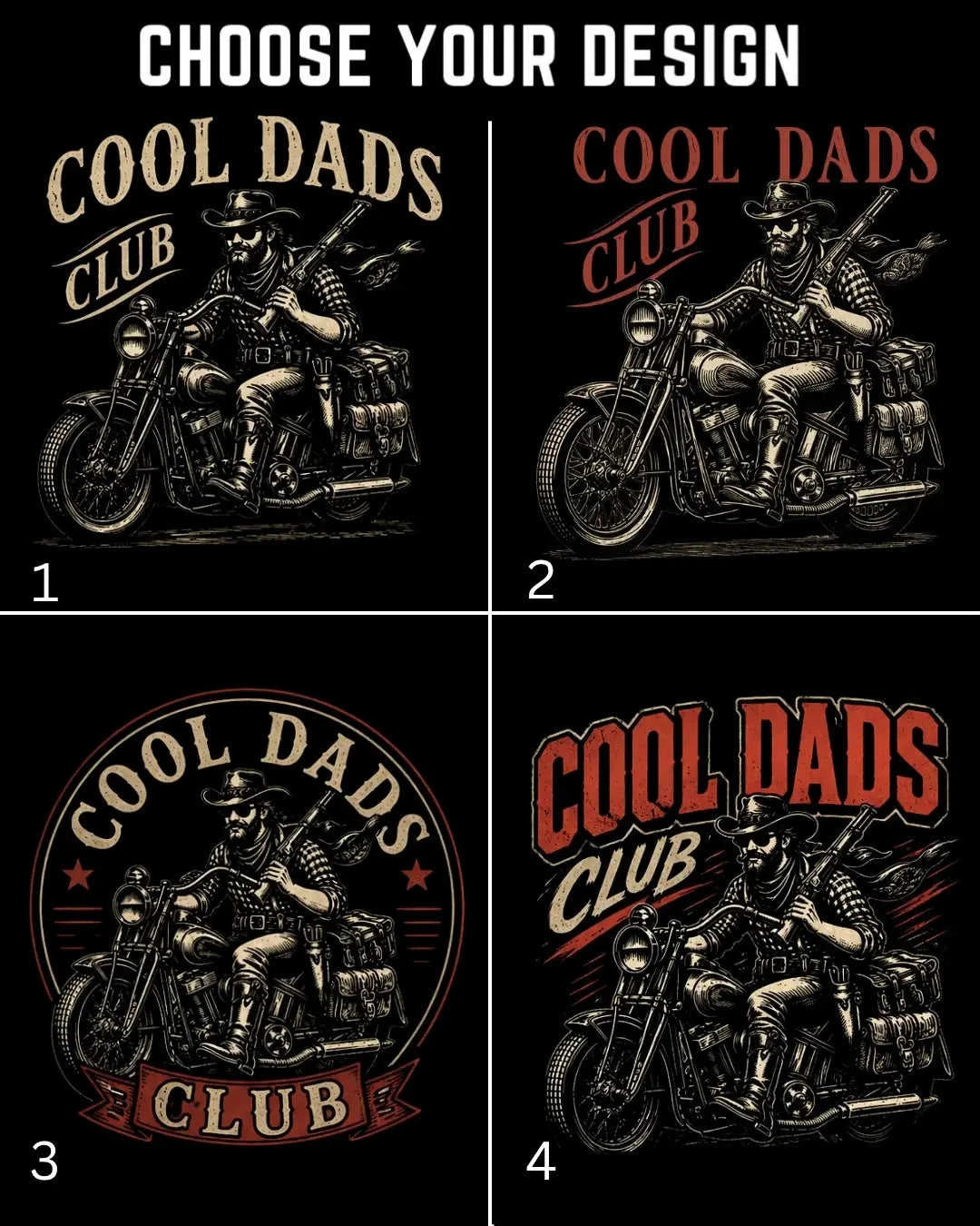 Vintage Cool Dad's Motorcycle Cotton Tshirt Swiftsoul