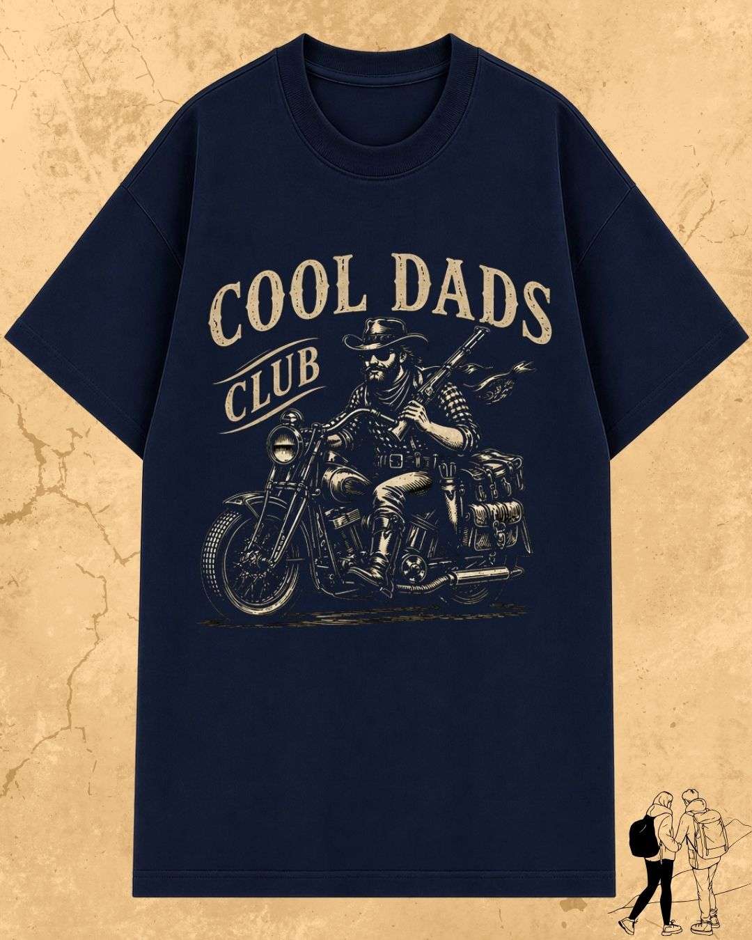 Vintage Cool Dad's Motorcycle Cotton Tshirt Swiftsoul 