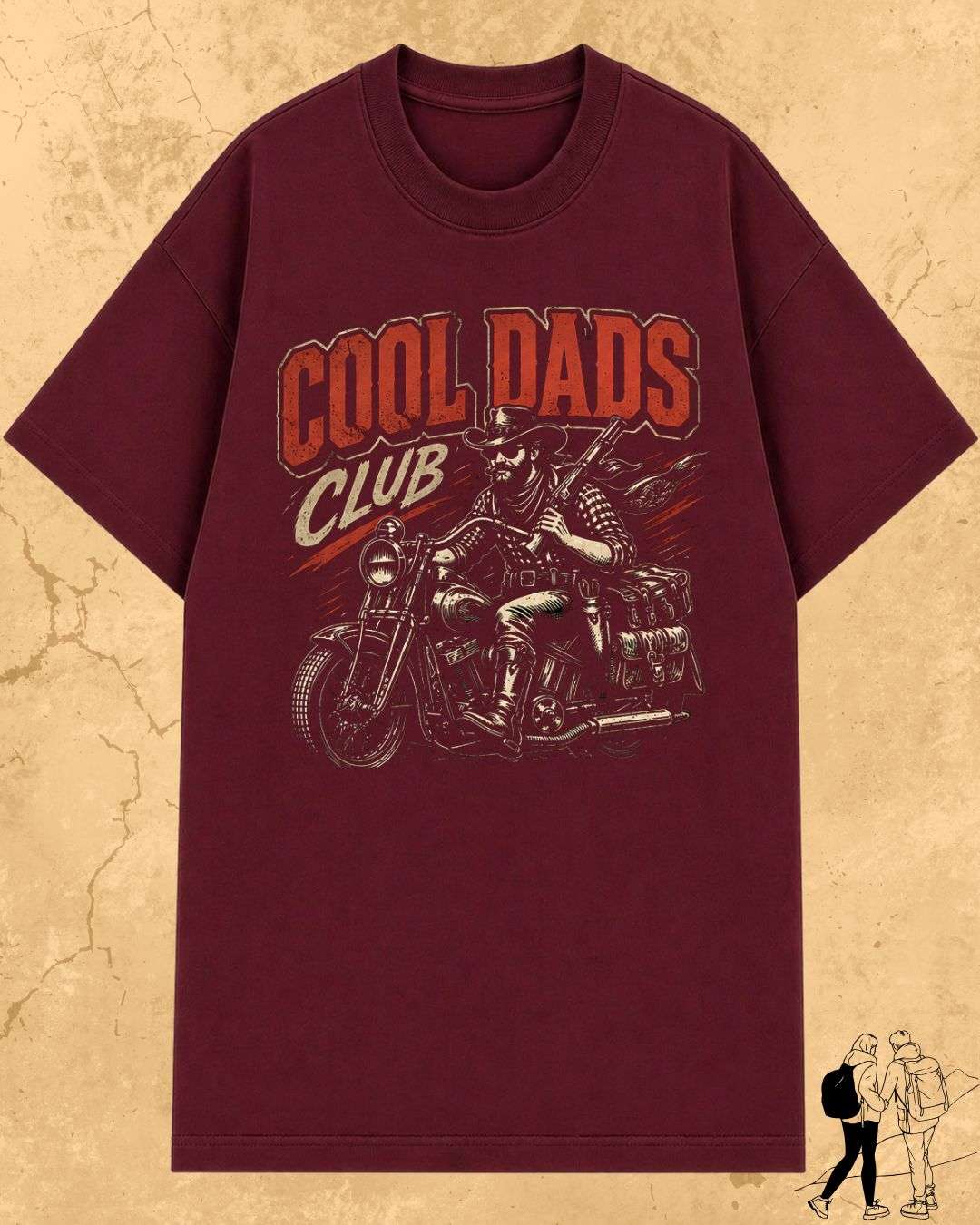 Vintage Cool Dad's Motorcycle Cotton Tshirt Swiftsoul 