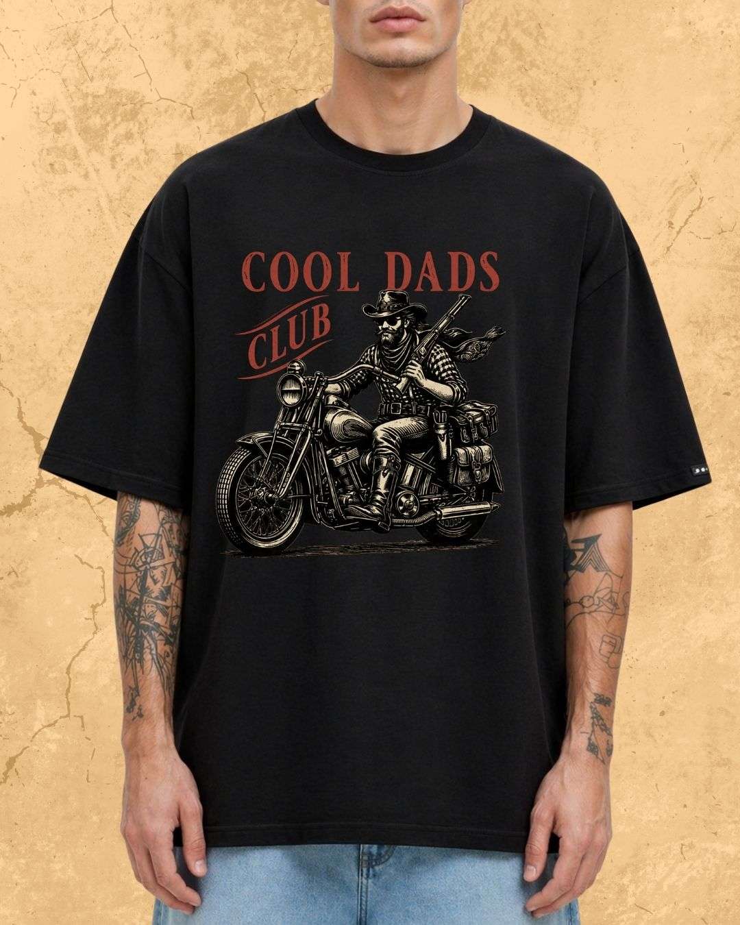 Vintage Cool Dad's Motorcycle Cotton Tshirt Swiftsoul 
