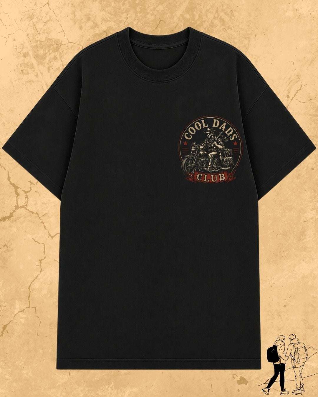 Vintage Cool Dad's Motorcycle Cotton Tshirt Swiftsoul 