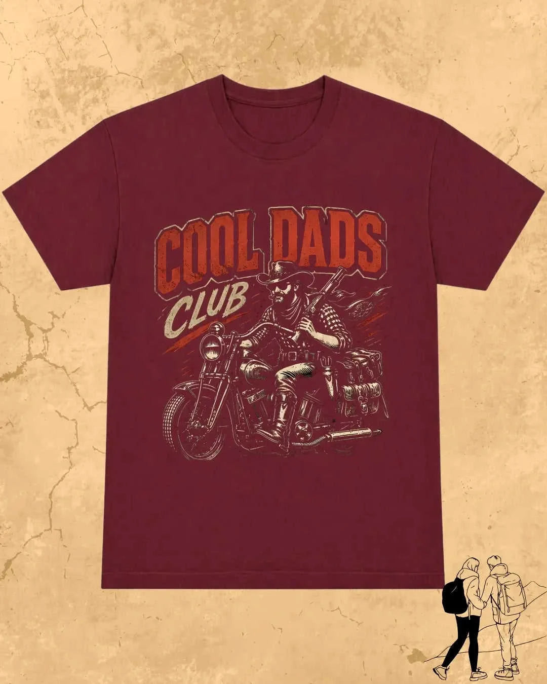 Vintage Cool Dad's Motorcycle Cotton Tshirt Swiftsoul