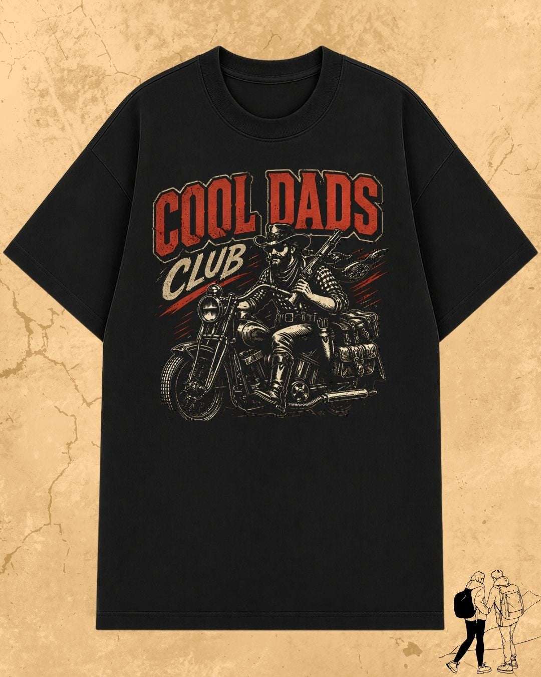Vintage Cool Dad's Motorcycle Cotton Tshirt Swiftsoul 
