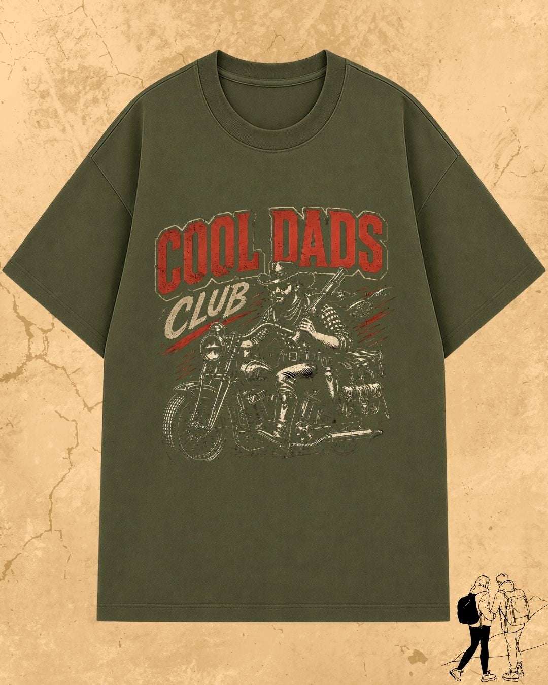 Vintage Cool Dad's Motorcycle Cotton Tshirt Swiftsoul 