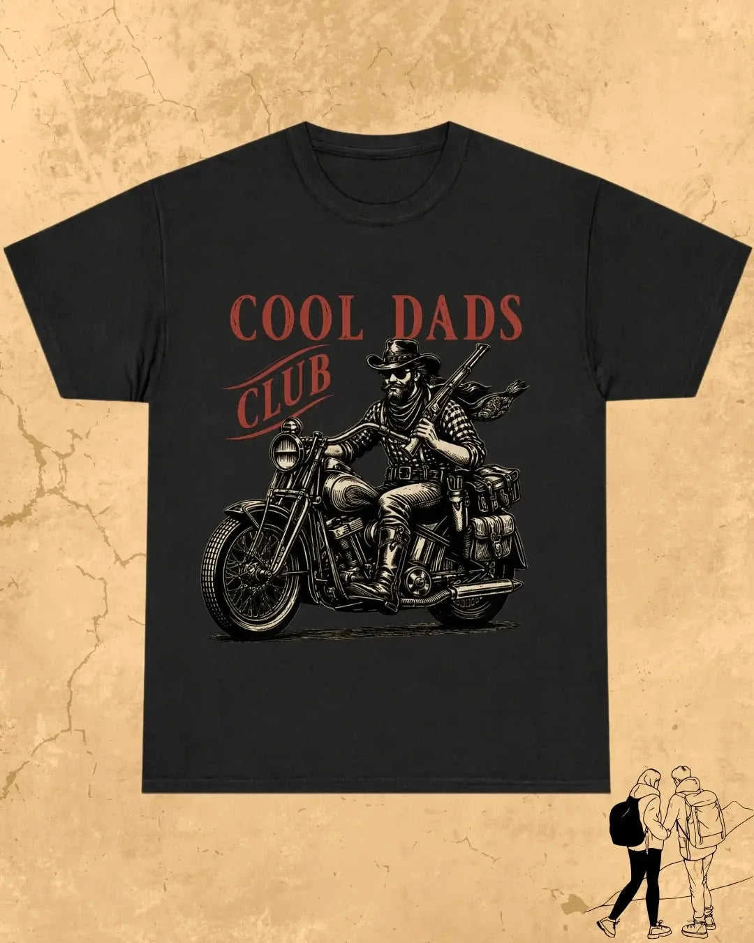 Vintage Cool Dad's Motorcycle Cotton Tshirt Swiftsoul