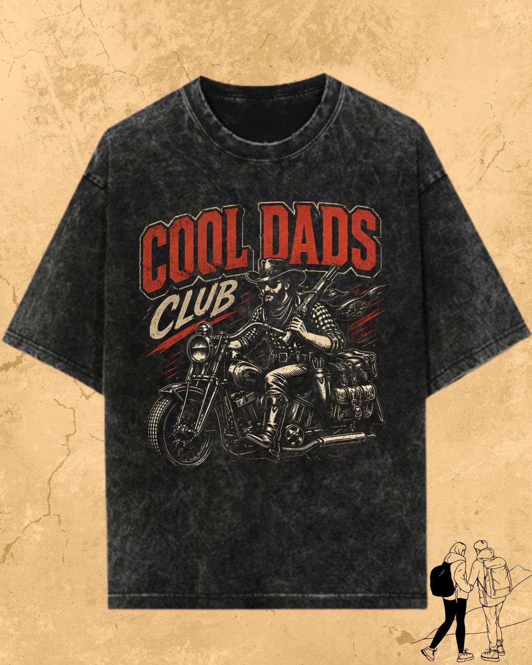 Vintage Cool Dad's Motorcycle Cotton Tshirt Swiftsoul 
