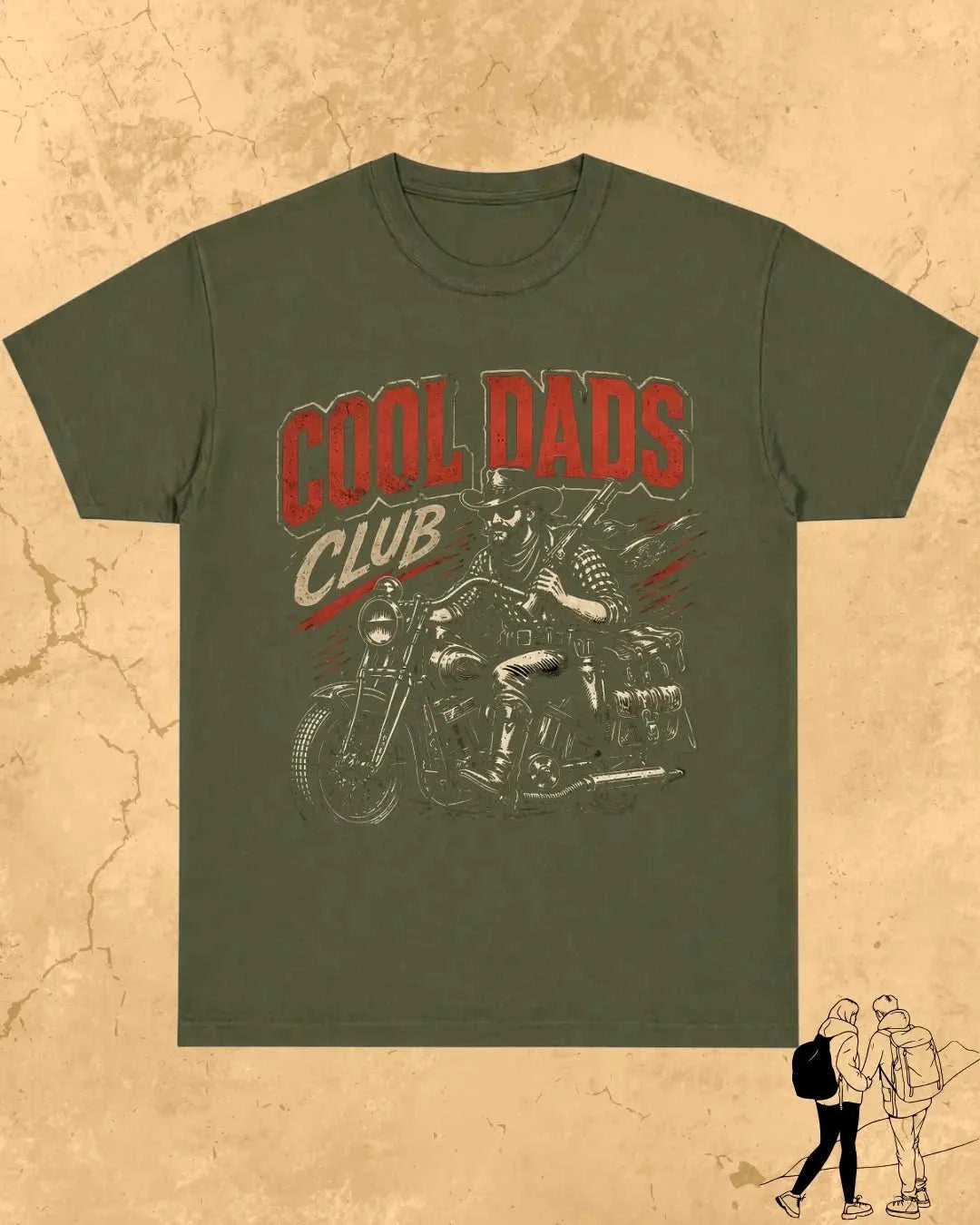 Vintage Cool Dad's Motorcycle Cotton Tshirt Swiftsoul