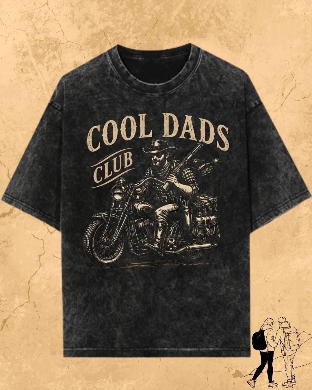 Vintage Cool Dad's Motorcycle Cotton Tshirt