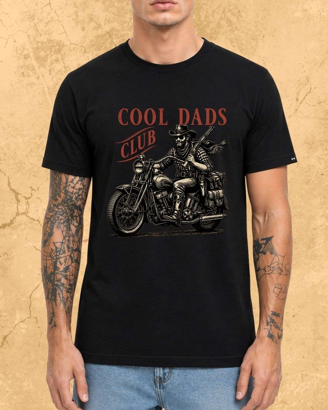 Vintage Cool Dad's Motorcycle Cotton Tshirt Swiftsoul 