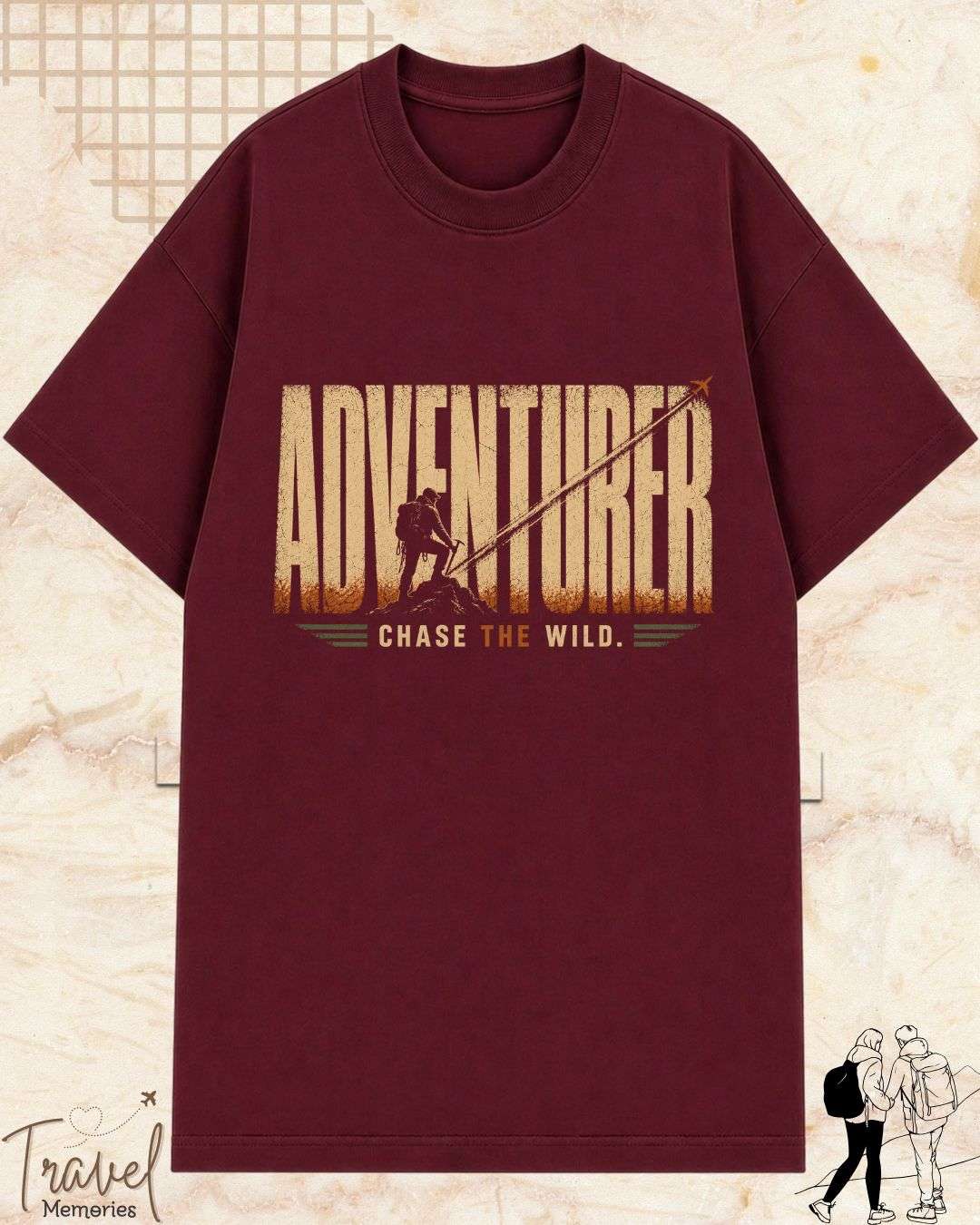 Vintage Travel Vibes Cotton Tshirt Billien LLC 