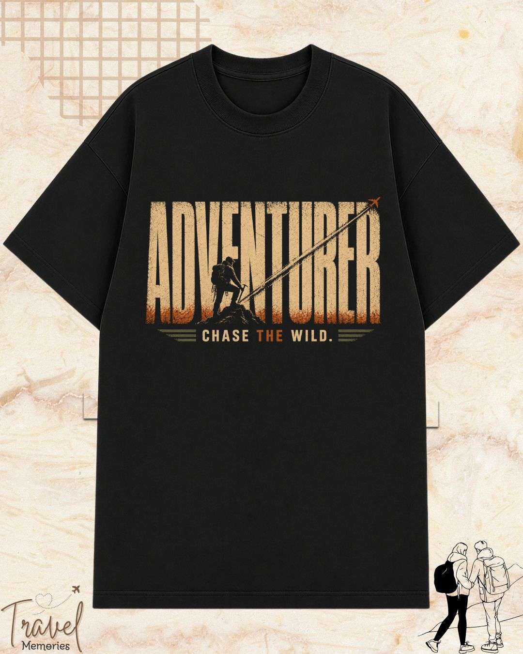 Vintage Travel Vibes Cotton Tshirt Swiftsoul 
