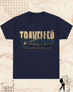 Vintage Travel Vibes Cotton Tshirt Swiftsoul 