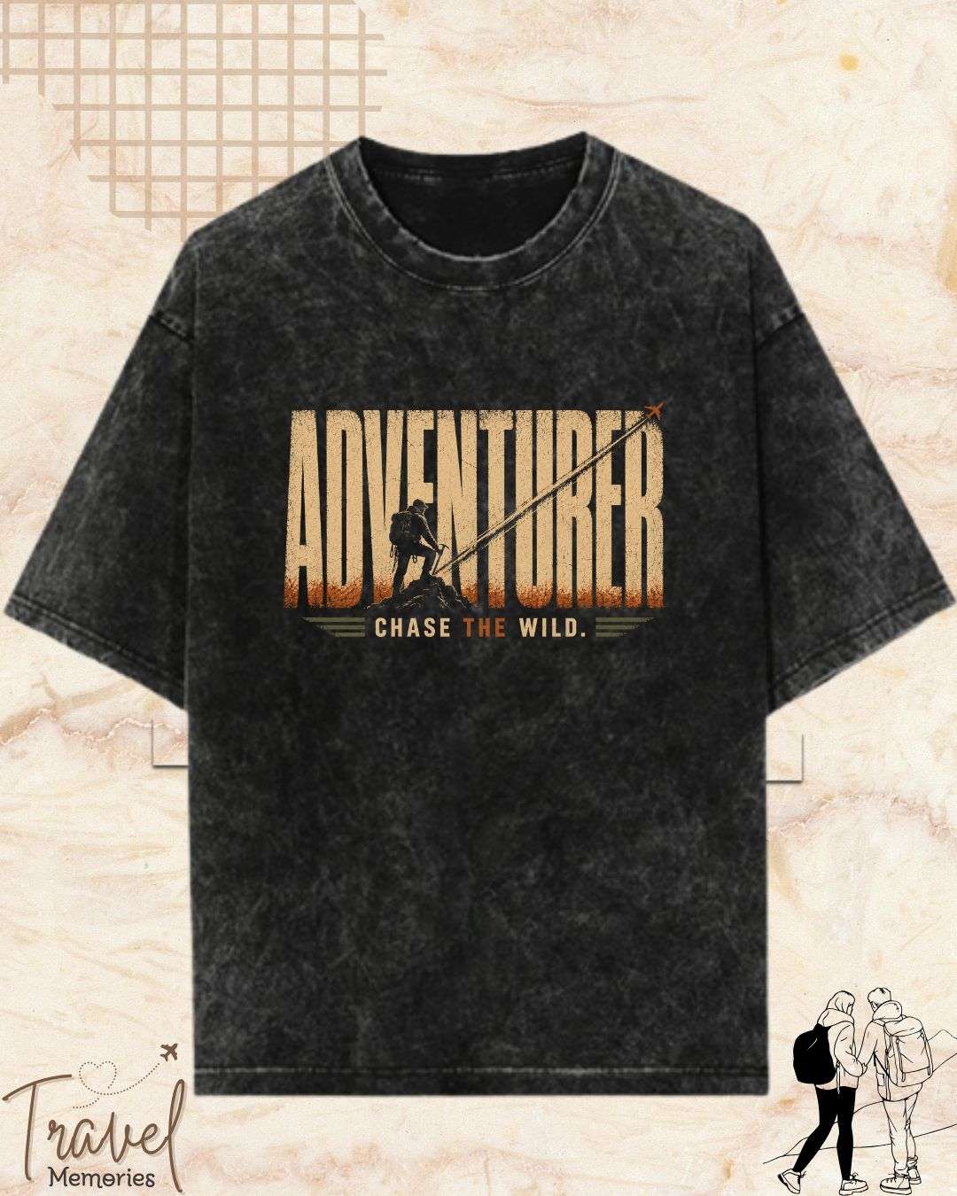 Vintage Travel Vibes Cotton Tshirt Swiftsoul 