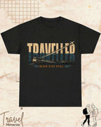 Vintage Travel Vibes Cotton Tshirt Swiftsoul 
