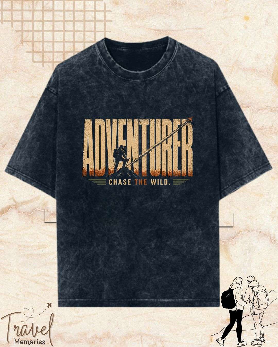 Vintage Travel Vibes Cotton Tshirt Swiftsoul 