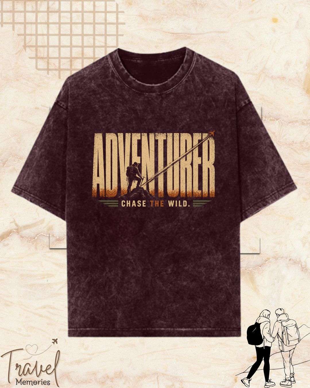 Vintage Travel Vibes Cotton Tshirt Swiftsoul 