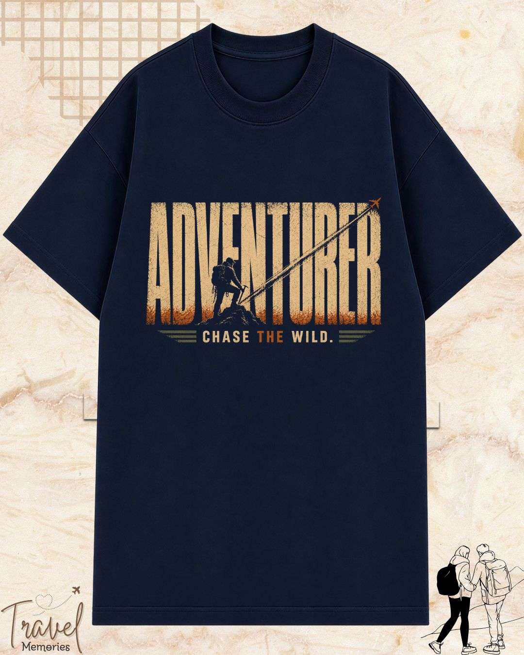 Vintage Travel Vibes Cotton Tshirt Swiftsoul 