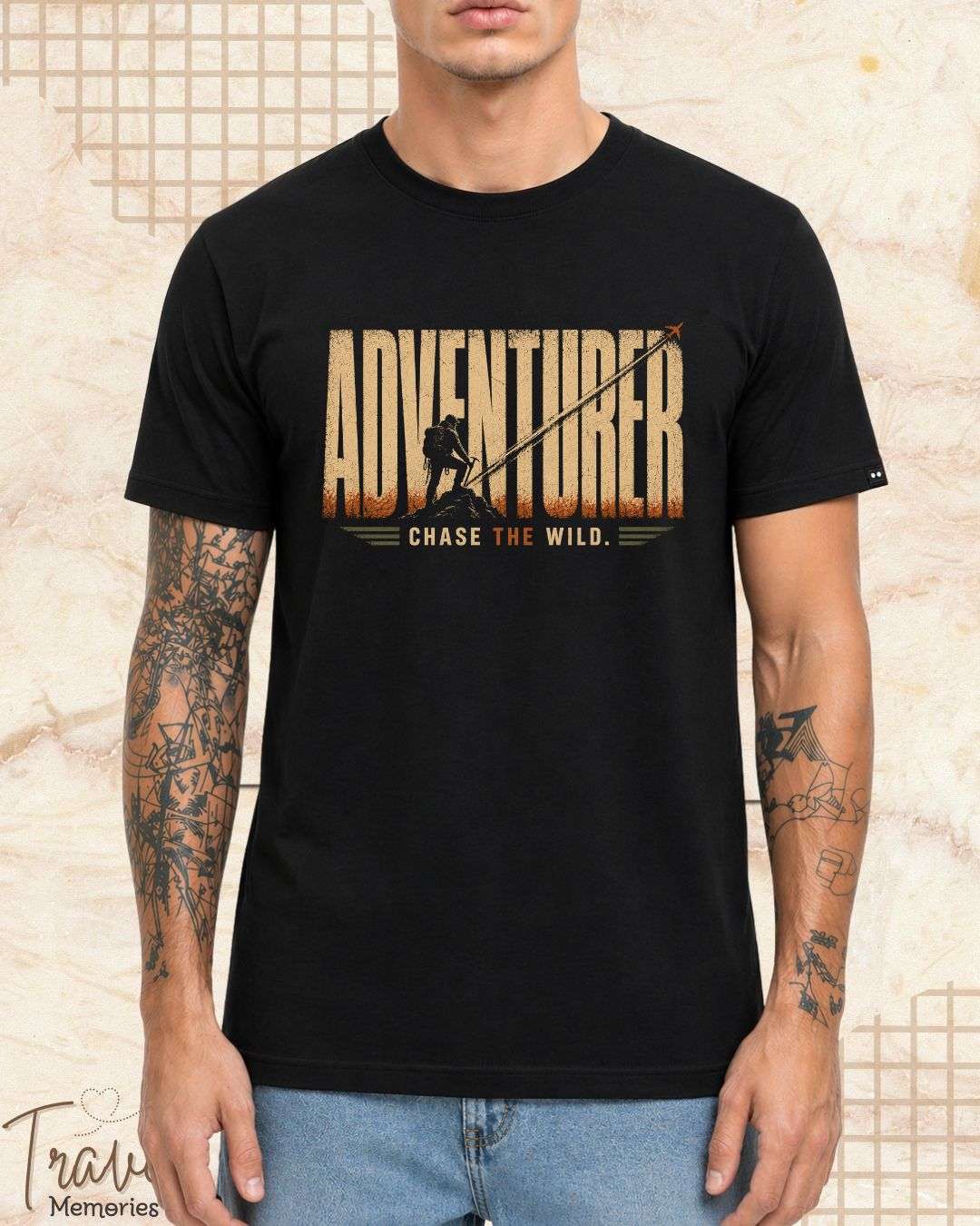Vintage Travel Vibes Cotton Tshirt Swiftsoul 