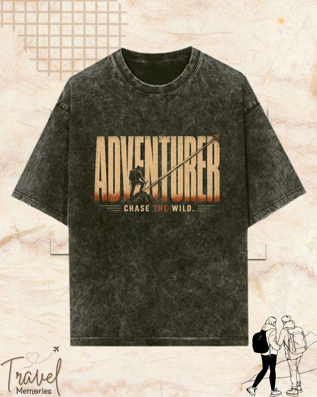 Vintage Travel Vibes Cotton Tshirt Swiftsoul 