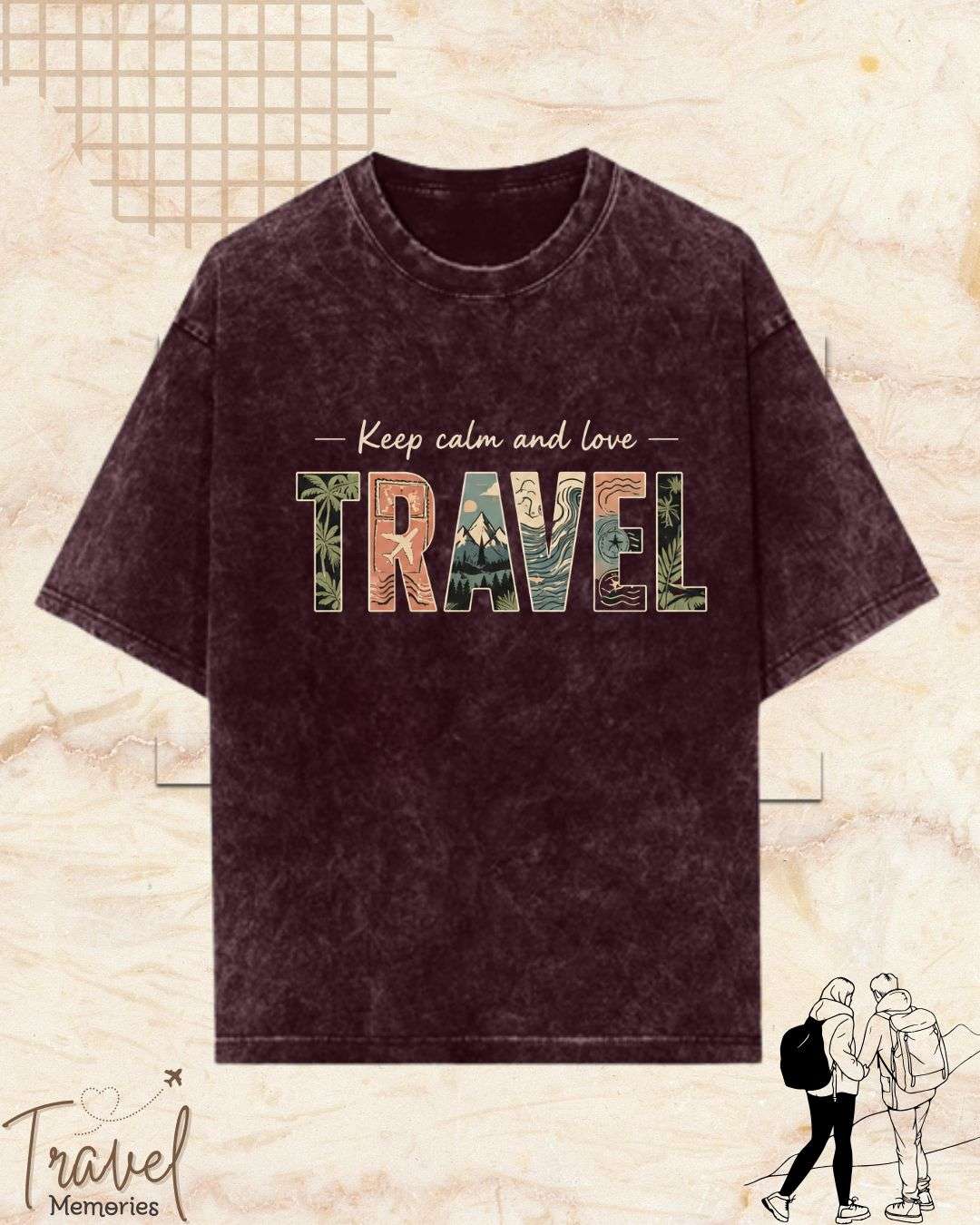 WanderScape Travel Cotton Tshirt Billien LLC 