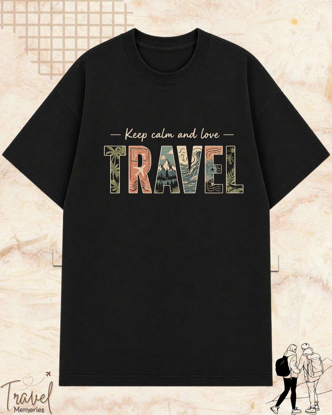 WanderScape Travel Cotton Tshirt Billien LLC 