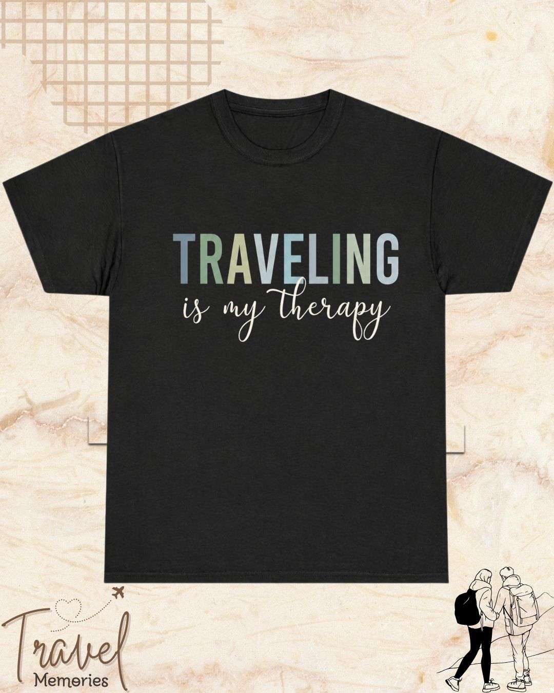 WanderScape Travel Cotton Tshirt Swiftsoul 