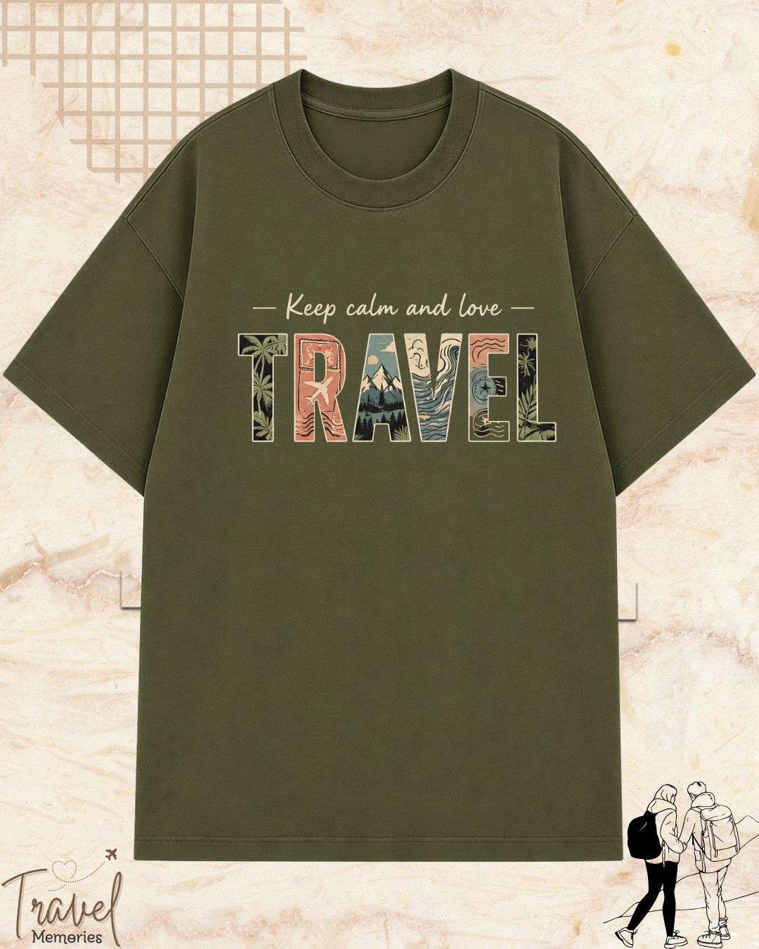 WanderScape Travel Cotton Tshirt Swiftsoul 