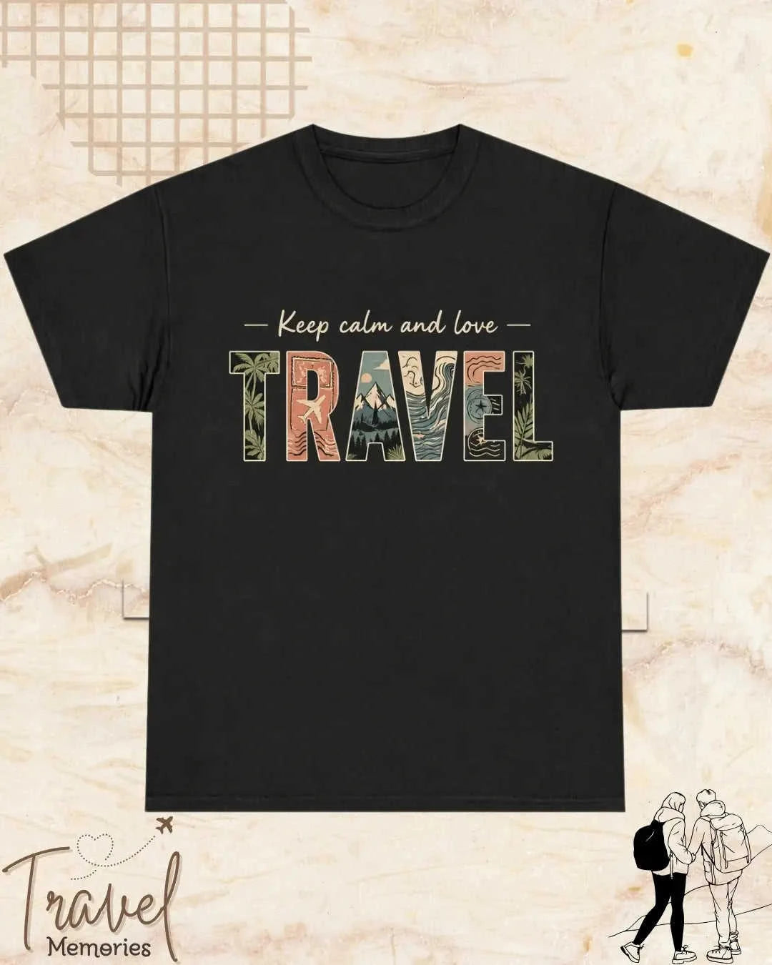 WanderScape Travel Cotton Tshirt Swiftsoul