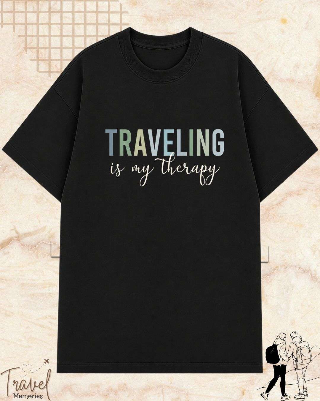 WanderScape Travel Cotton Tshirt Swiftsoul 