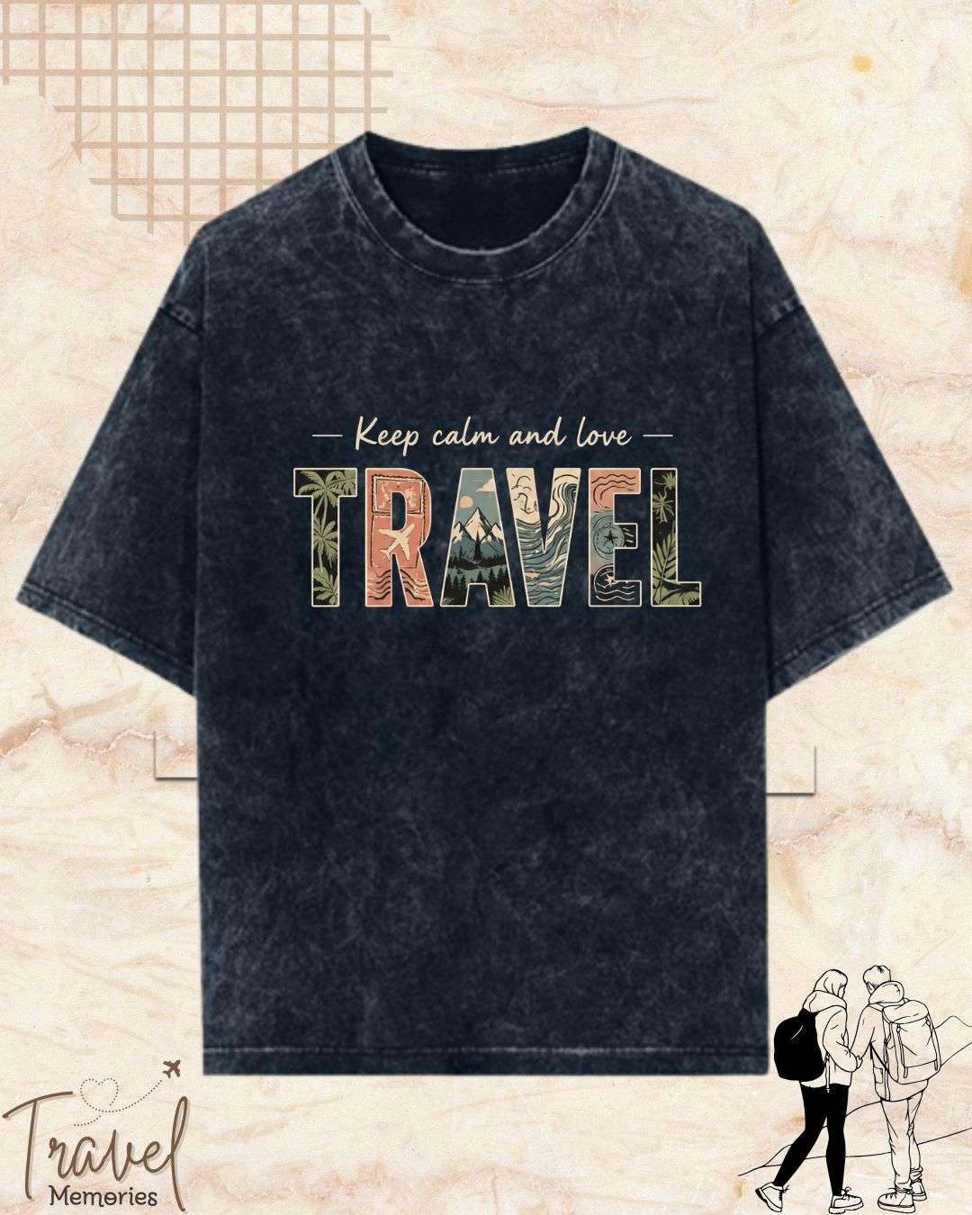 WanderScape Travel Cotton Tshirt Swiftsoul 