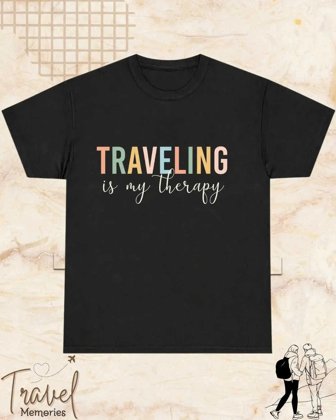 WanderScape Travel Cotton Tshirt Swiftsoul
