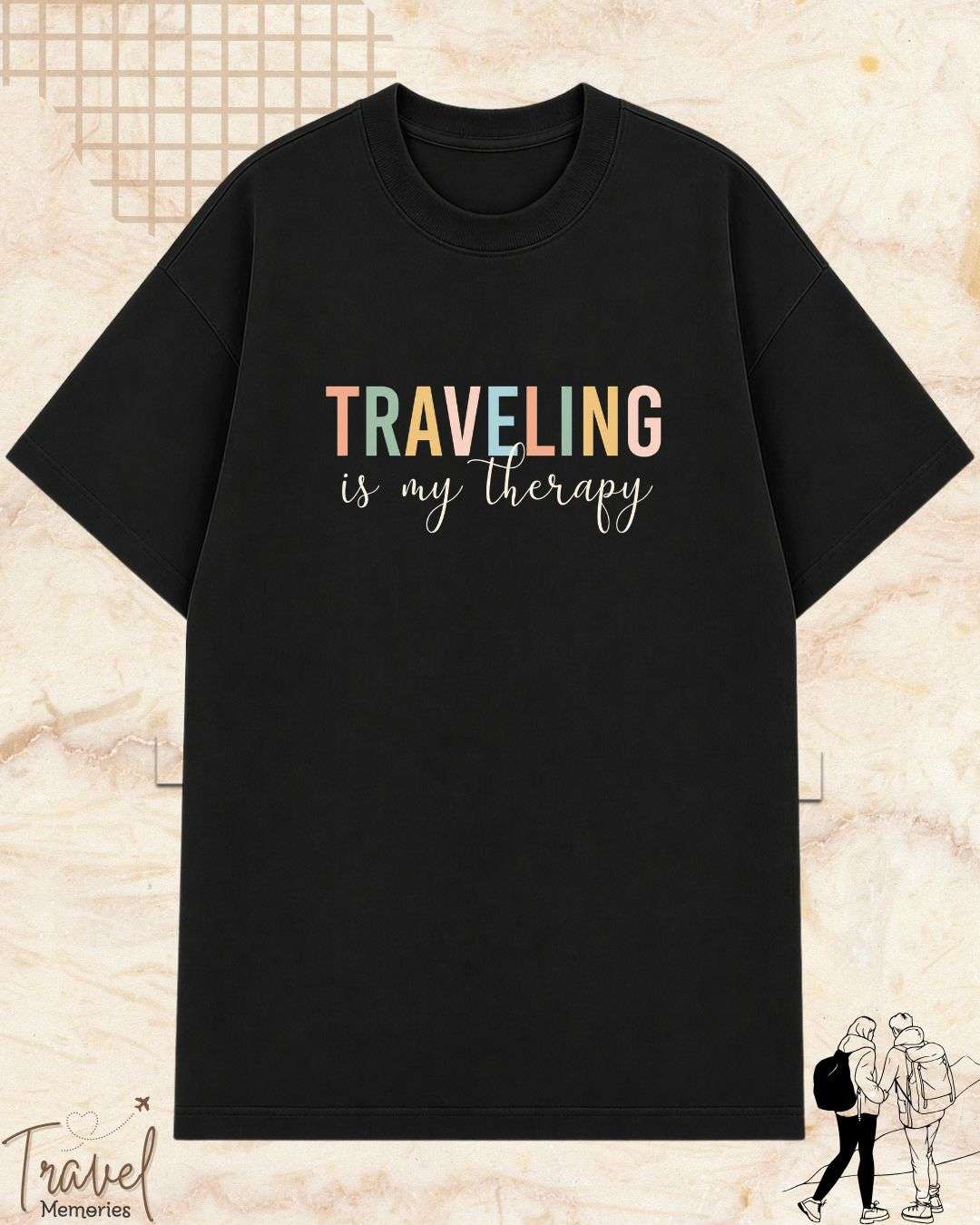 WanderScape Travel Cotton Tshirt Swiftsoul 