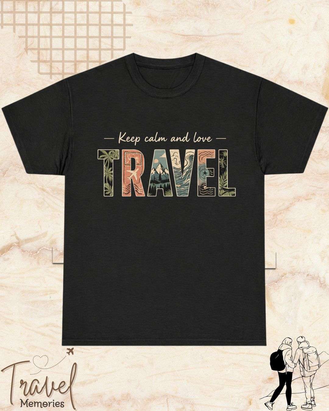 WanderScape Travel Cotton Tshirt Swiftsoul 